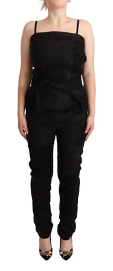 La Maison du Couturier Black Spaghetti Strap Jumpsuit Dress - One-Pieces