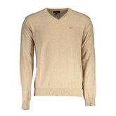 La Martina Beige Wool Men Sweater - Sweaters