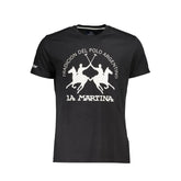 La Martina Black Cotton Men T-Shirt - T-Shirts