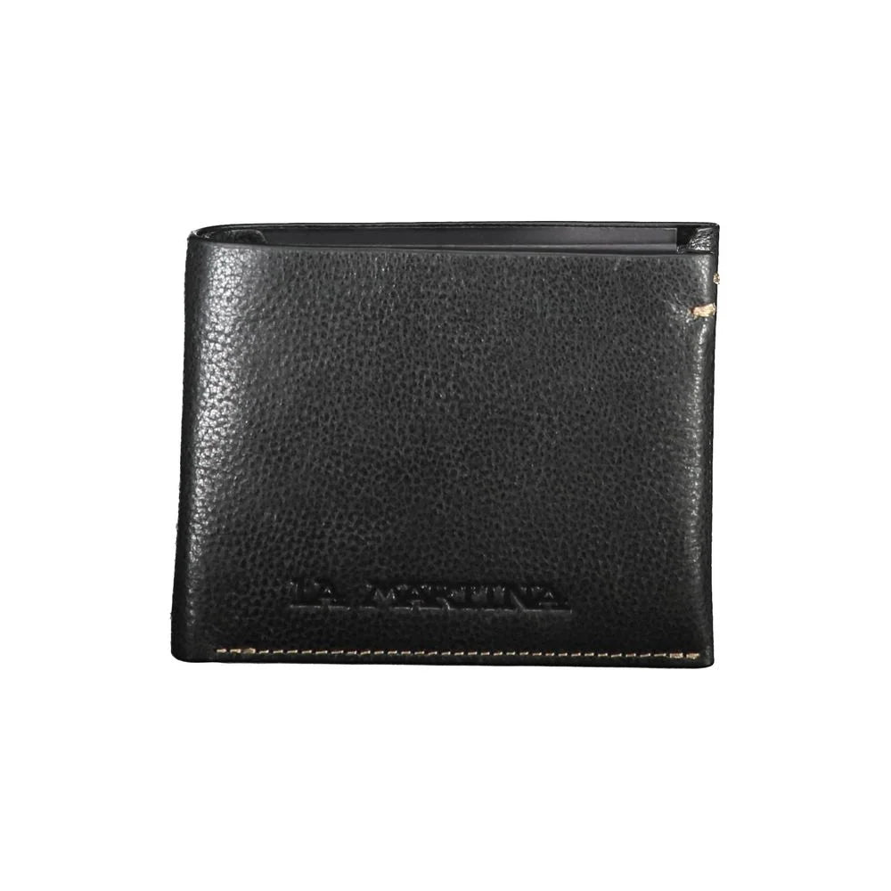 La Martina Black Leather Wallet - Wallets
