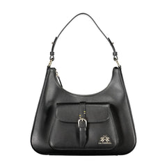 La Martina Black Leather Women Handbag - Shoulder Bags