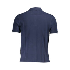 La Martina Blue Cotton Men Polo Shirt - M