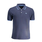 La Martina Blue Cotton Men Polo Shirt - Polos