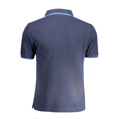 La Martina Blue Cotton Men Polo Shirt - Polos