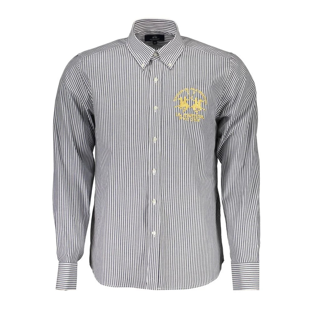 La Martina Blue Cotton Men Shirt - Shirts