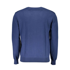 La Martina Blue Cotton Men Sweater - Sweaters
