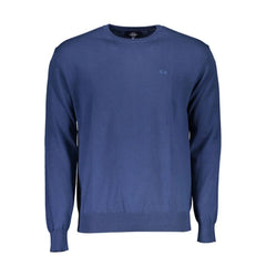 La Martina Blue Cotton Men Sweater - Sweaters