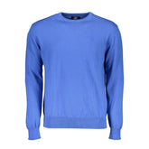 La Martina Blue Cotton Men Sweater - Sweaters
