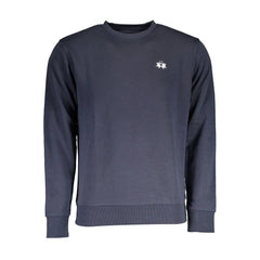 La Martina Blue Cotton Men Sweater - Sweatshirts