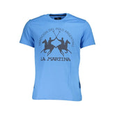 La Martina Blue Cotton Men T-Shirt - T-Shirts