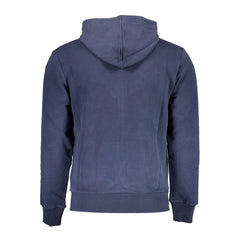 La Martina Blue Cotton Men’s Hooded Sweater