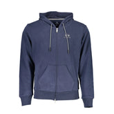 La Martina Blue Cotton Men’s Hooded Sweater - Hoodies