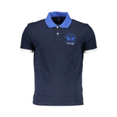 La Martina Blue Cotton Mens Polo Shirt - Polos