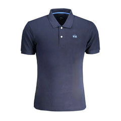 La Martina Blue Cotton Polo Shirt - S - Polos
