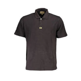 La Martina Elegant Black Cotton Polo Shirt Regular Fit - Polos
