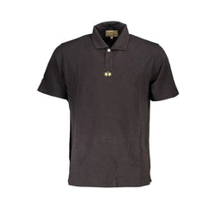 La Martina Elegant Black Cotton Polo Shirt Regular Fit - Polos