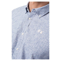 La Martina Elegant Checkered Cotton Shirt with Embroidered Logo - Shirts