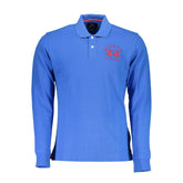 La Martina Elegant Long-Sleeved Polo in Chic Blue - XL