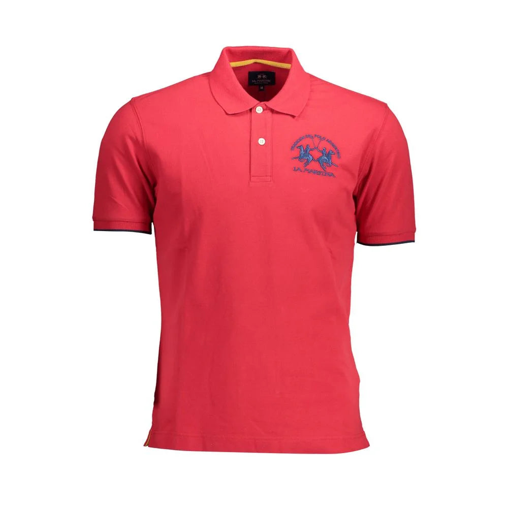 La Martina Elegant Pink Polo: Casual Luxury for Men - Polos
