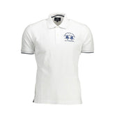 La Martina Elegant Short-Sleeved White Polo for Men - Polos