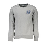 La Martina Gray Cotton Men Sweatshirt - Sweatshirts