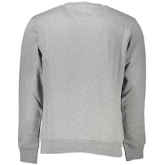 La Martina Gray Cotton Men’s Crewneck Sweater - Sweatshirts