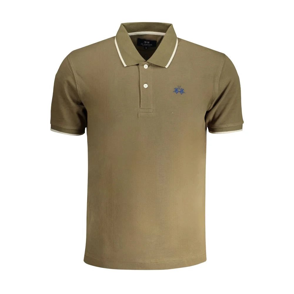 La Martina Green Cotton Polo Shirt - Polos