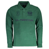 La Martina Green Cotton Polo Shirt - XXL - Polos
