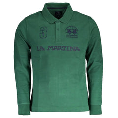 La Martina Green Cotton Polo Shirt - XXL - Polos