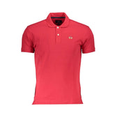 La Martina Red Cotton Men Polo Shirt - Polos