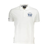 La Martina White Cotton Men Polo Shirt - Polos