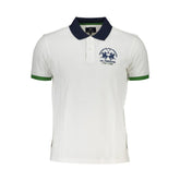 La Martina White Cotton Men Polo Shirt - Polos