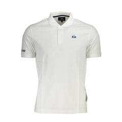 La Martina White Cotton Men Polo Shirt - XL - Polos
