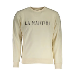 La Martina White Cotton Men Sweater - Sweatshirts
