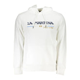 La Martina White Cotton Men Sweater - XL - Hoodies
