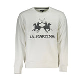 La Martina White Cotton Men Sweater - XL - Sweatshirts