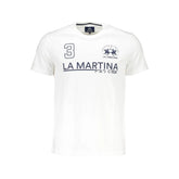 La Martina White Cotton Men T-Shirt - T-Shirts