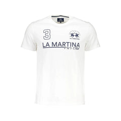La Martina White Cotton Men T-Shirt - T-Shirts