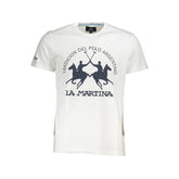La Martina White Cotton Men T-Shirt - T-Shirts