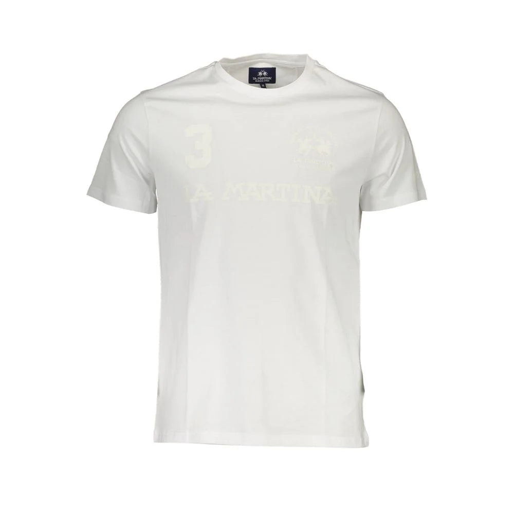 La Martina White Cotton Men T-Shirt - T-Shirts