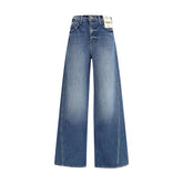 L’Agence Light Blue Cotton Relaxed Fit Jeans