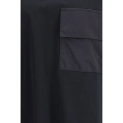 LAMINAR Juodas medvilninis marškinys su trumpomis rankovėmis