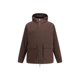 LAMINAR Brown Nylon Full-Length Jacket