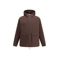 LAMINAR Brown Nylon Full-Length Jacket