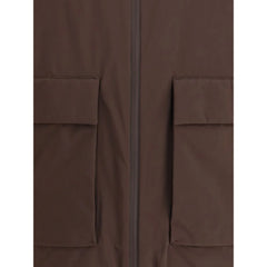 LAMINAR Brown Nylon Full-Length Jacket