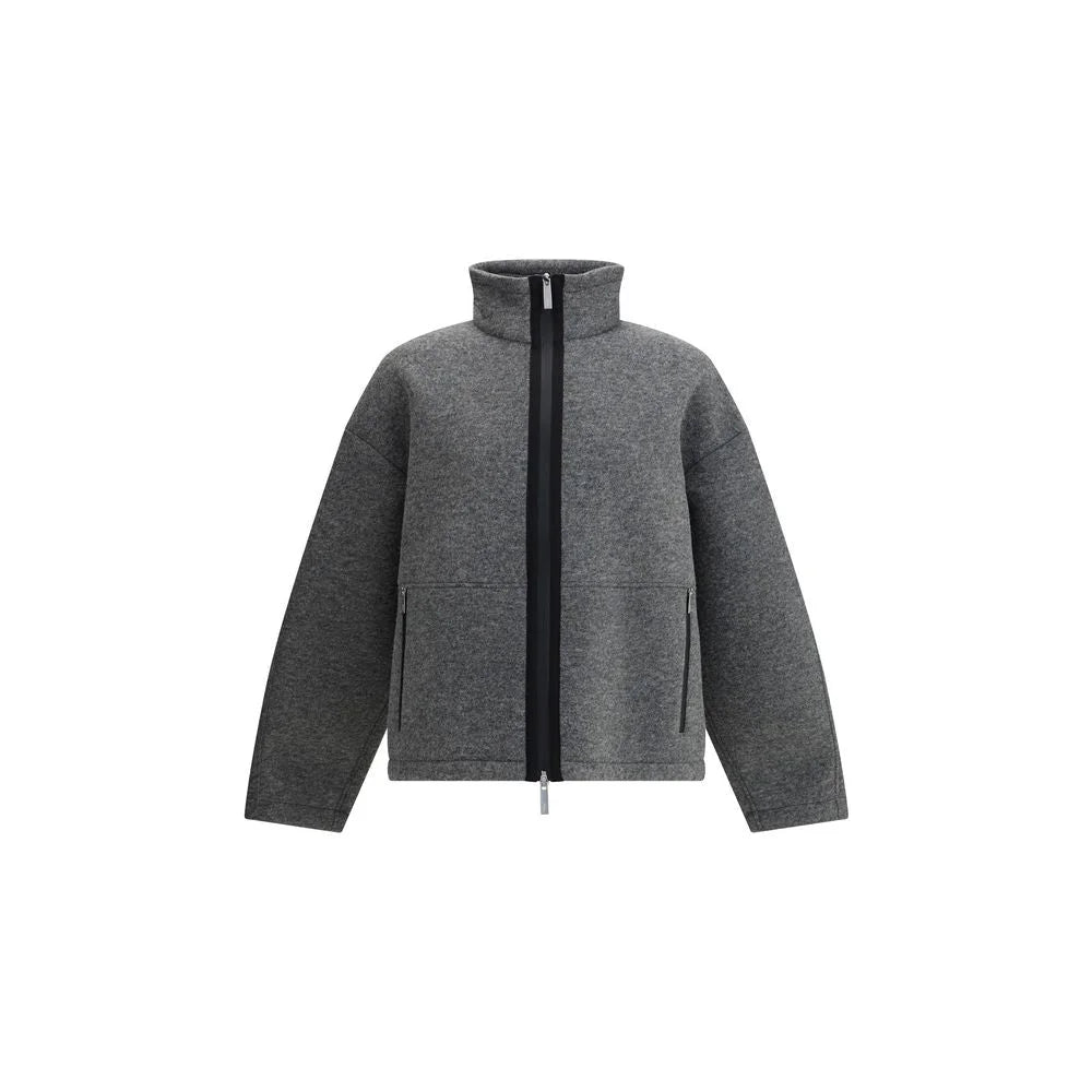 LAMINAR Grey Jacket with High Collar
