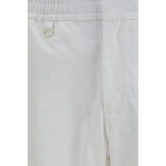LAMINAR White Cotton Casual Pants