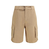 Laneus Beige Cotton Bermuda Shorts