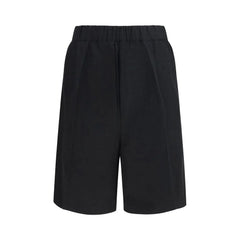 Laneus Black Viscose Bermuda Shorts