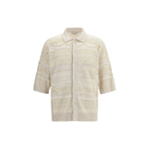 Laneus White Cotton Polo Shirt - M/L